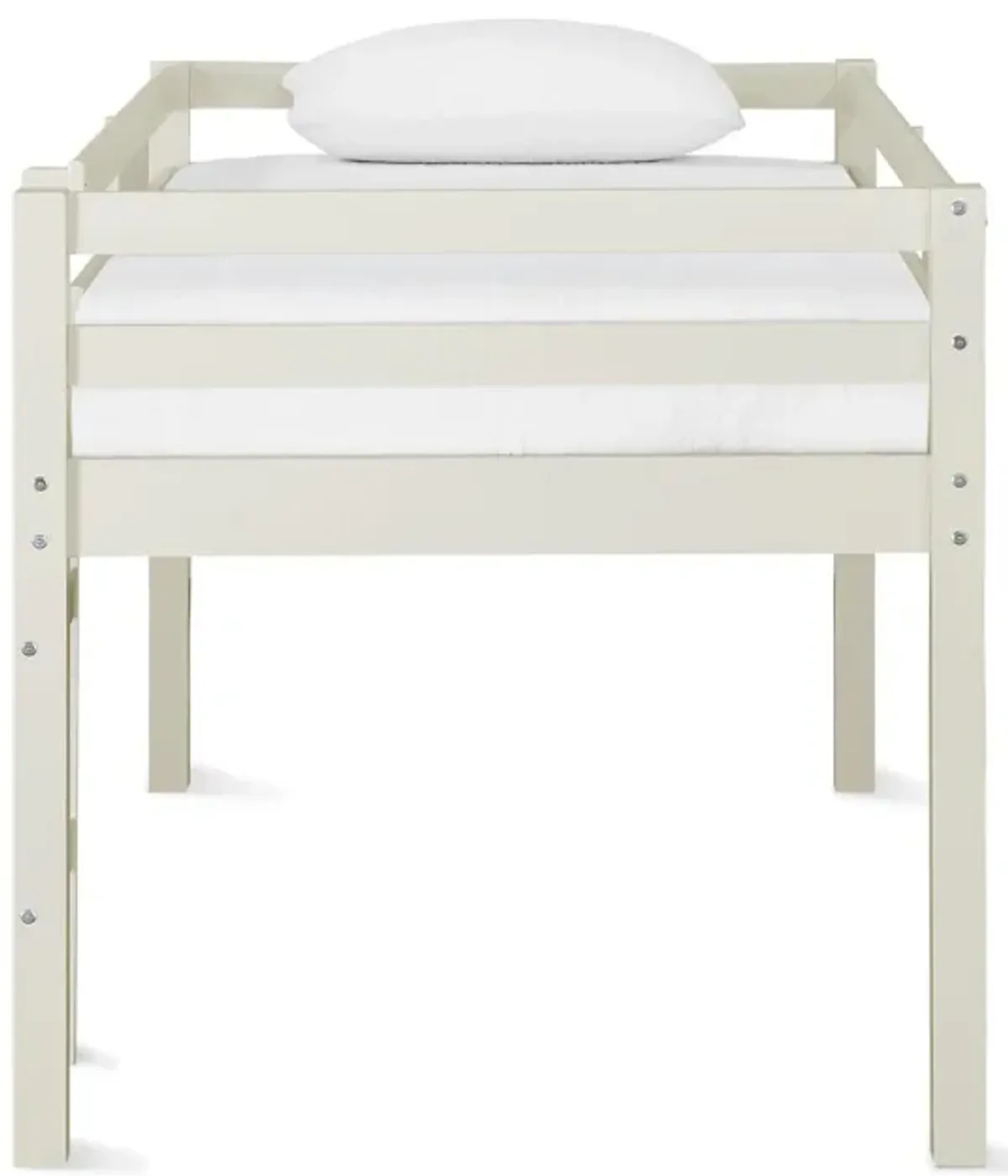 Milton Junior Twin Size Wooden Espresso Loft Bed for Kids