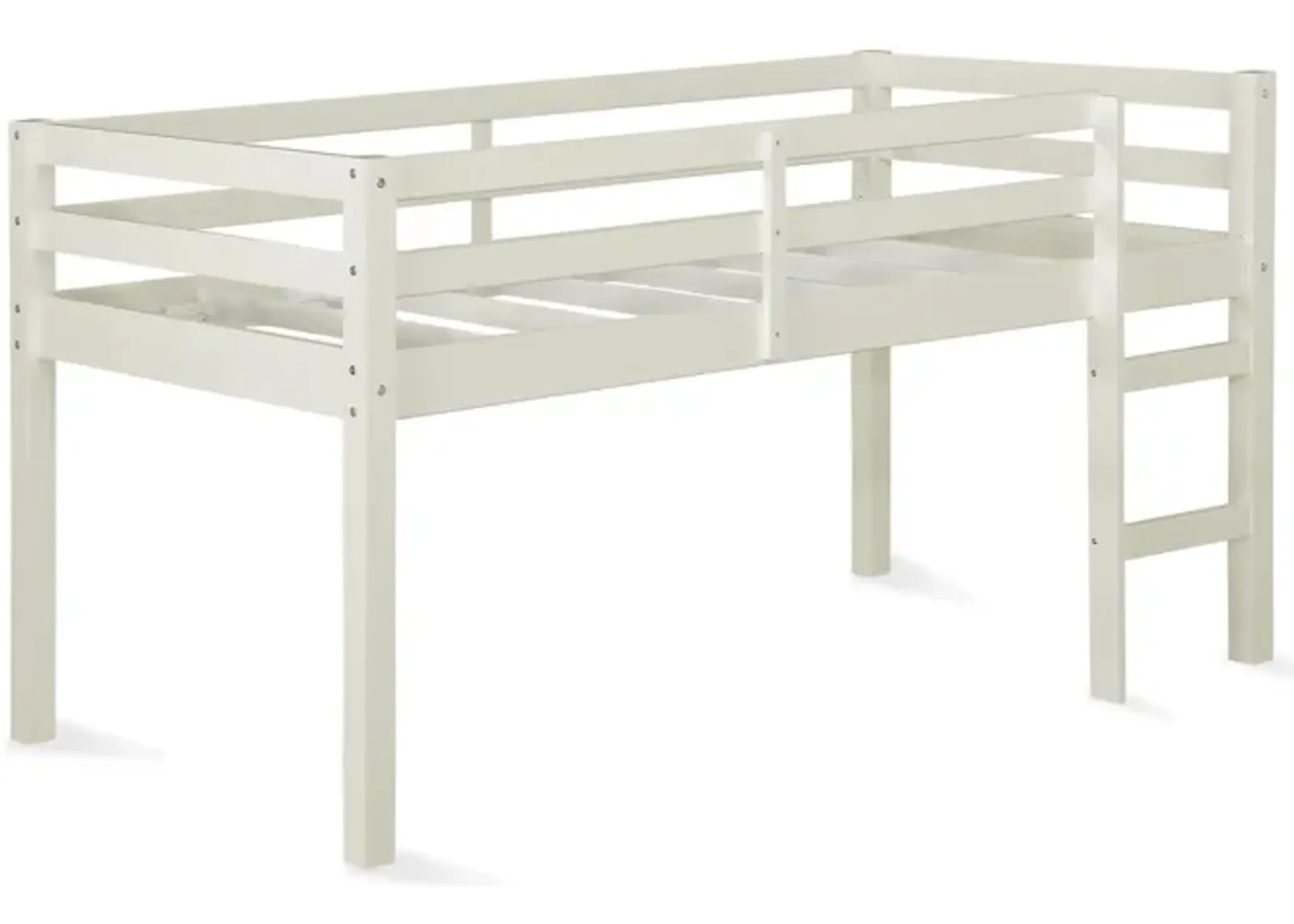 Milton Junior Twin Size Wooden Espresso Loft Bed for Kids