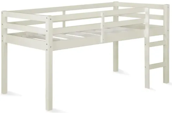 Milton Junior Twin Size Wooden Espresso Loft Bed for Kids