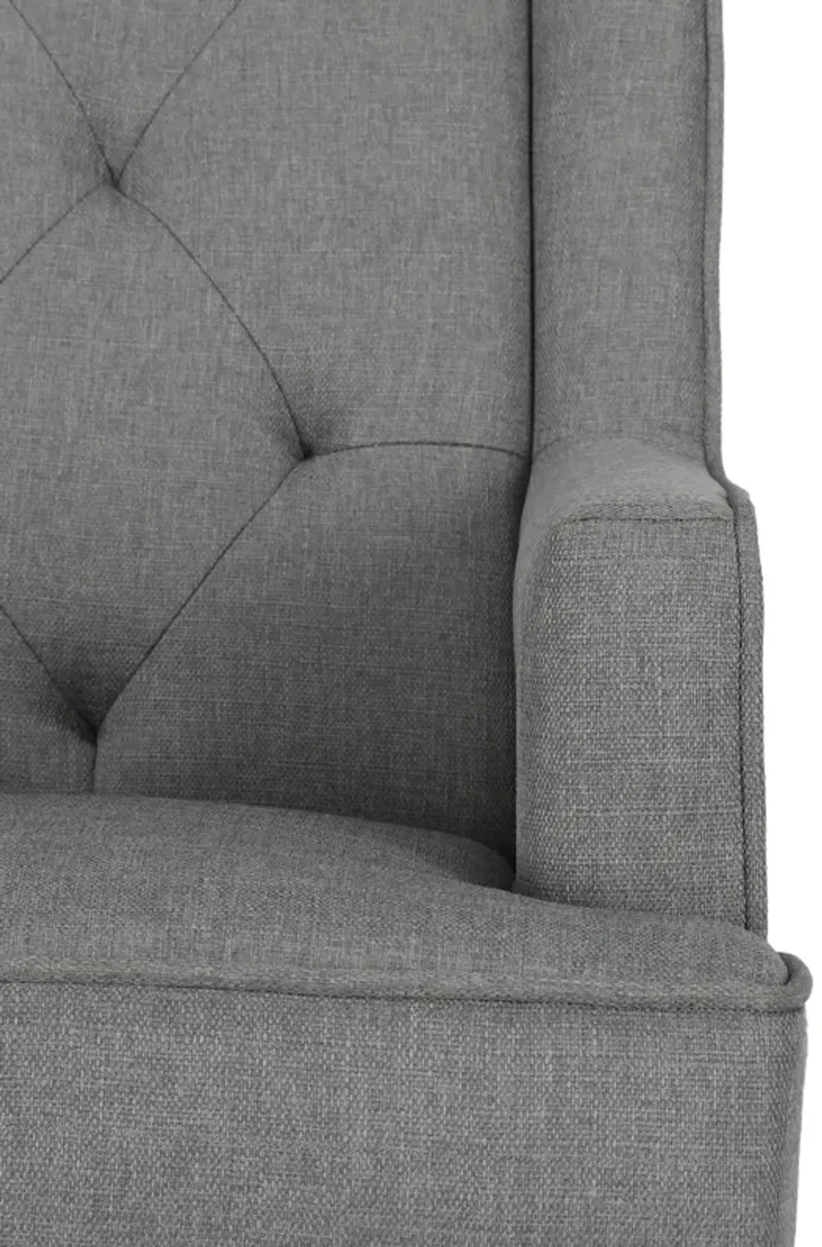 Bennet Transitional Wingback Linen Upholstered Nursery Rocker Chair