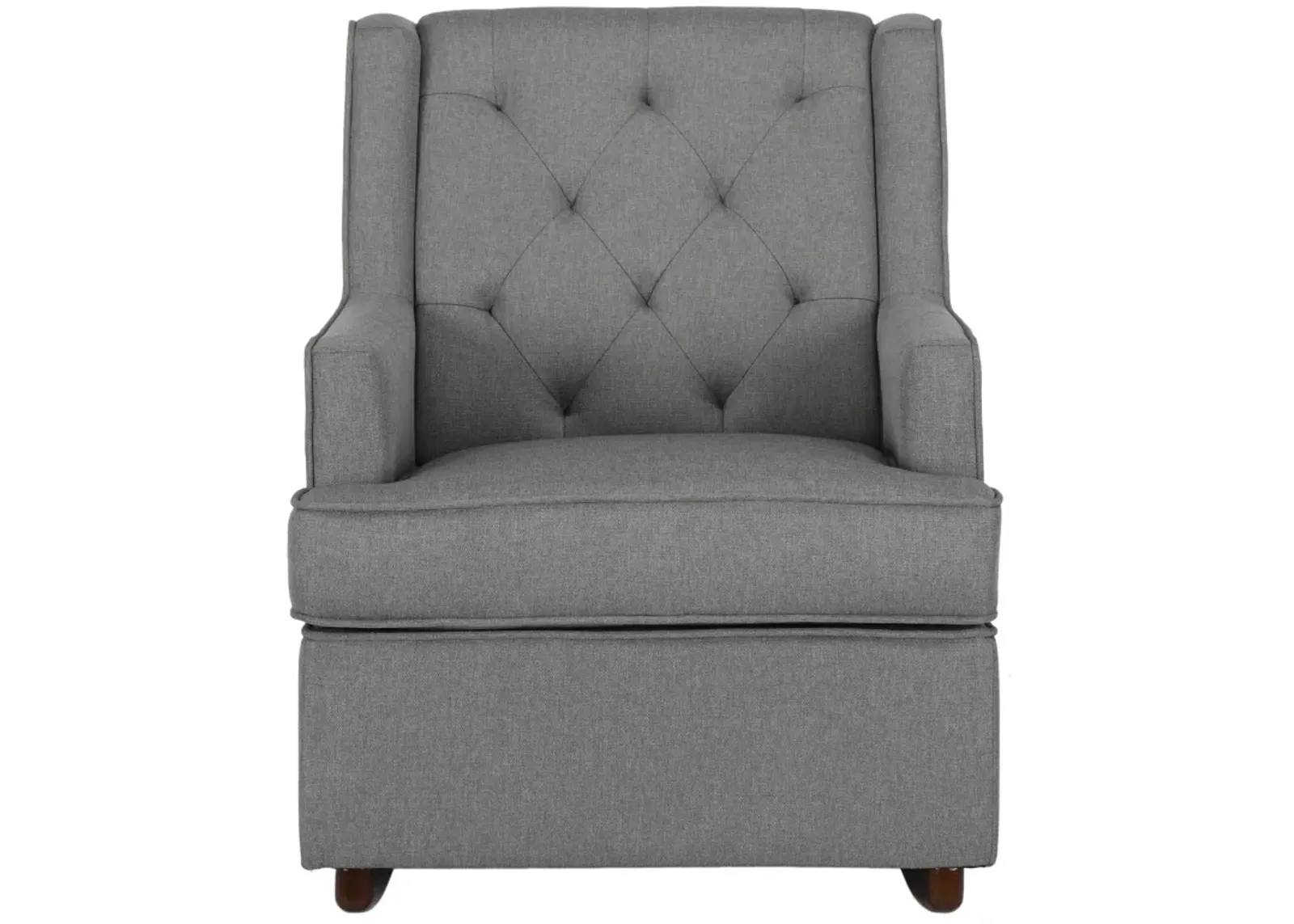 Bennet Transitional Wingback Linen Upholstered Nursery Rocker Chair