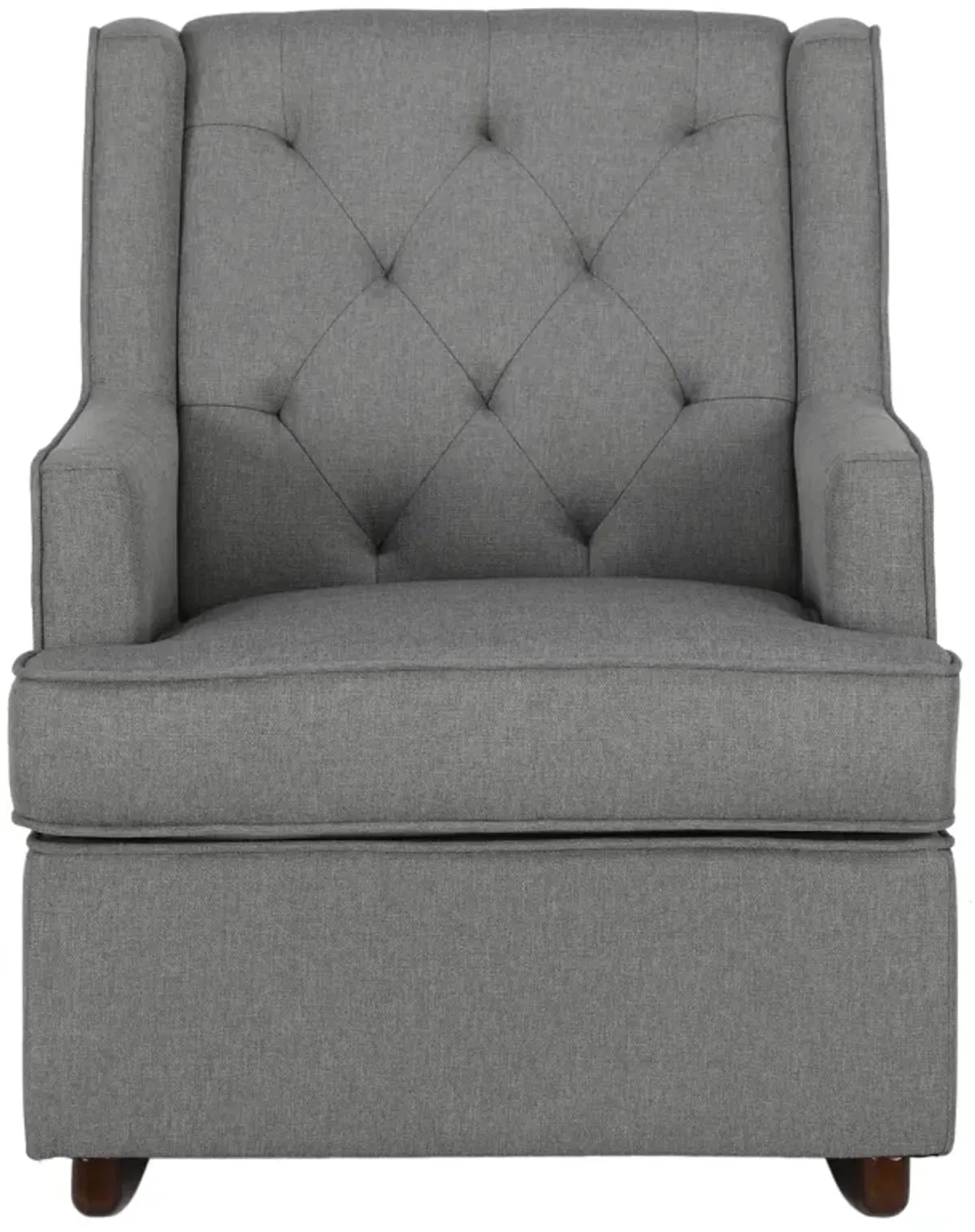 Bennet Transitional Wingback Linen Upholstered Nursery Rocker Chair