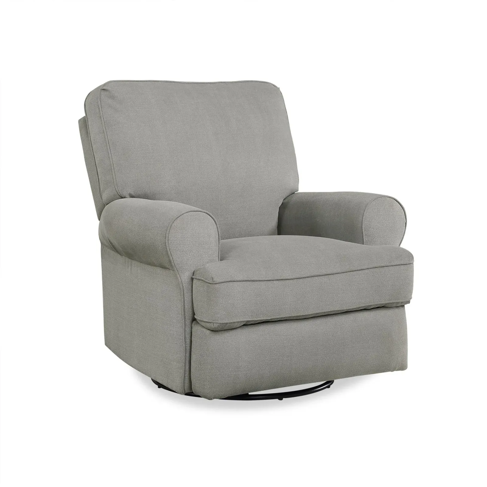 Tiana Swivel Glider Recliner Chair with Big Roll Arms and Pillowback