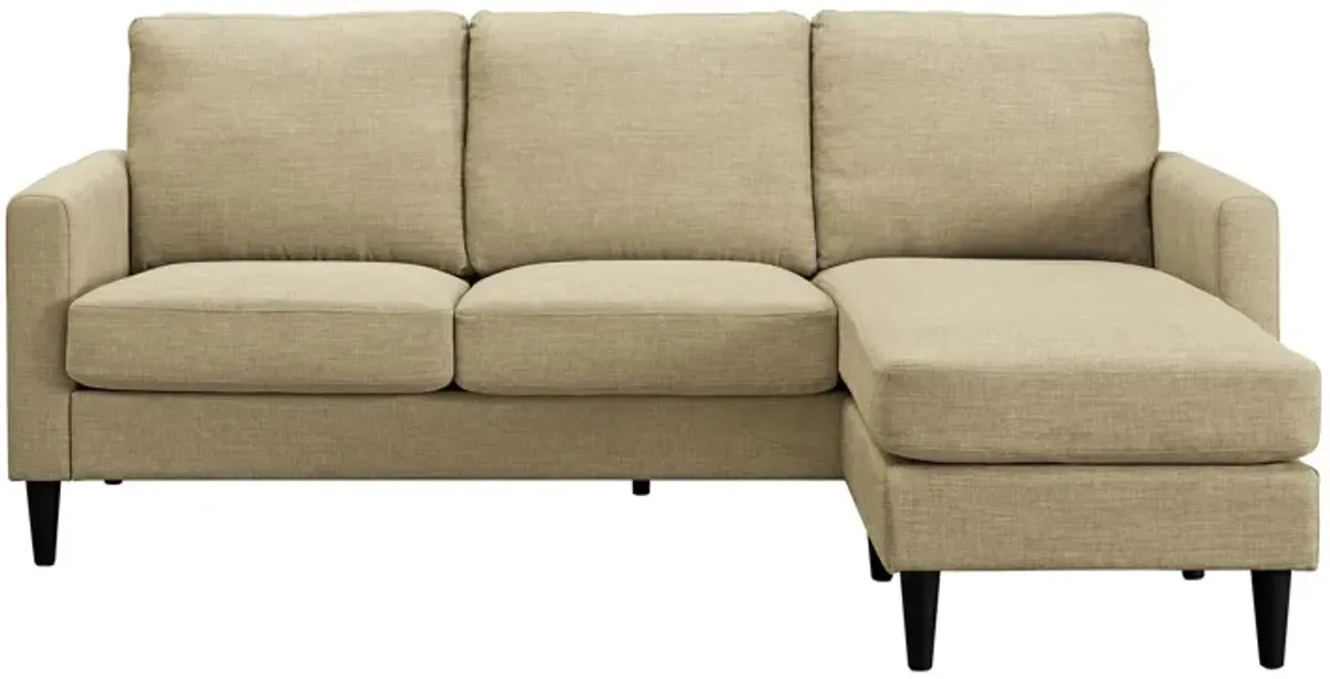 Kaci Linen Upholstered Reversible Sectional