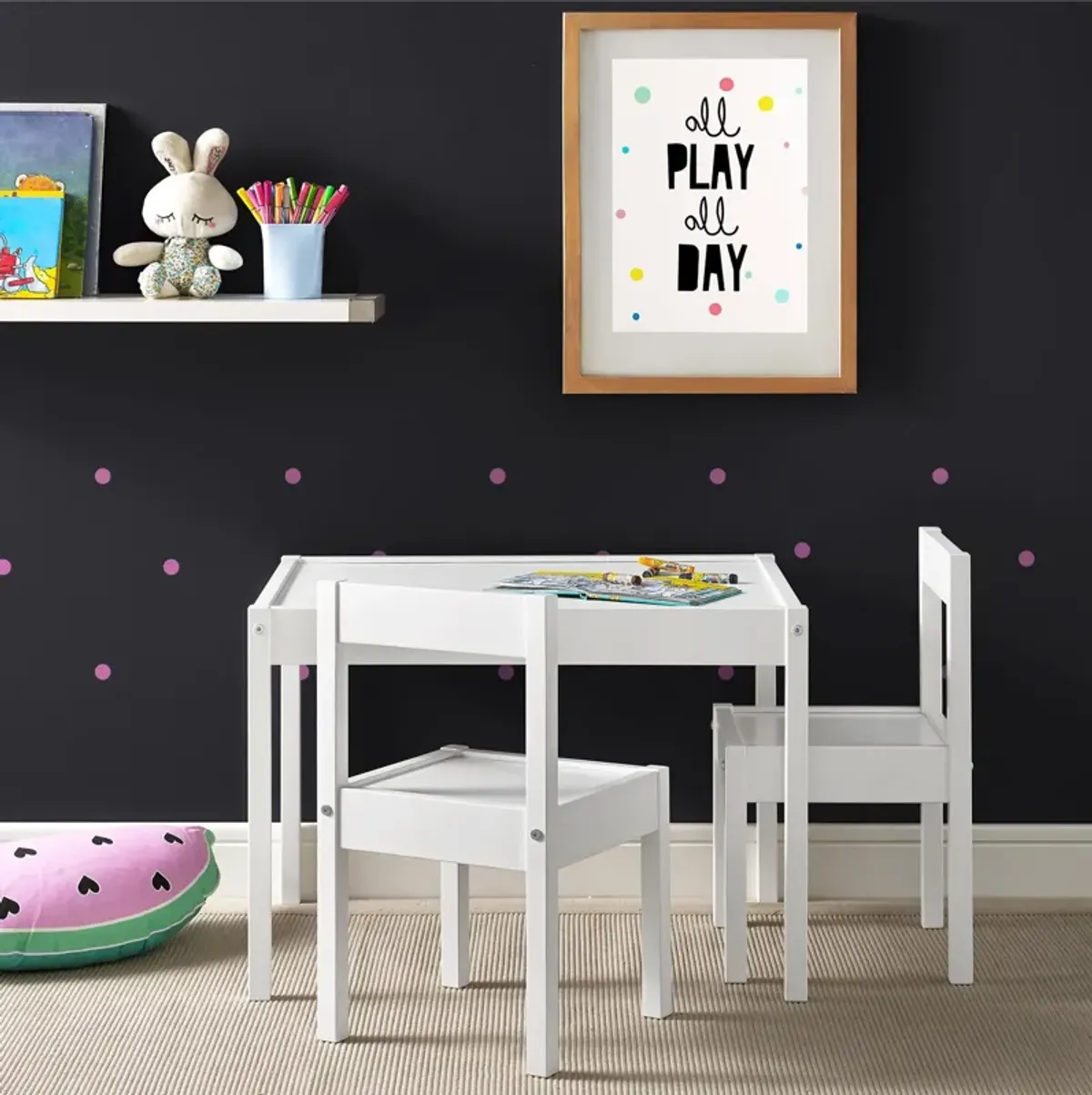 Hunter 3-Piece Kiddy Table and Chair Kids Set