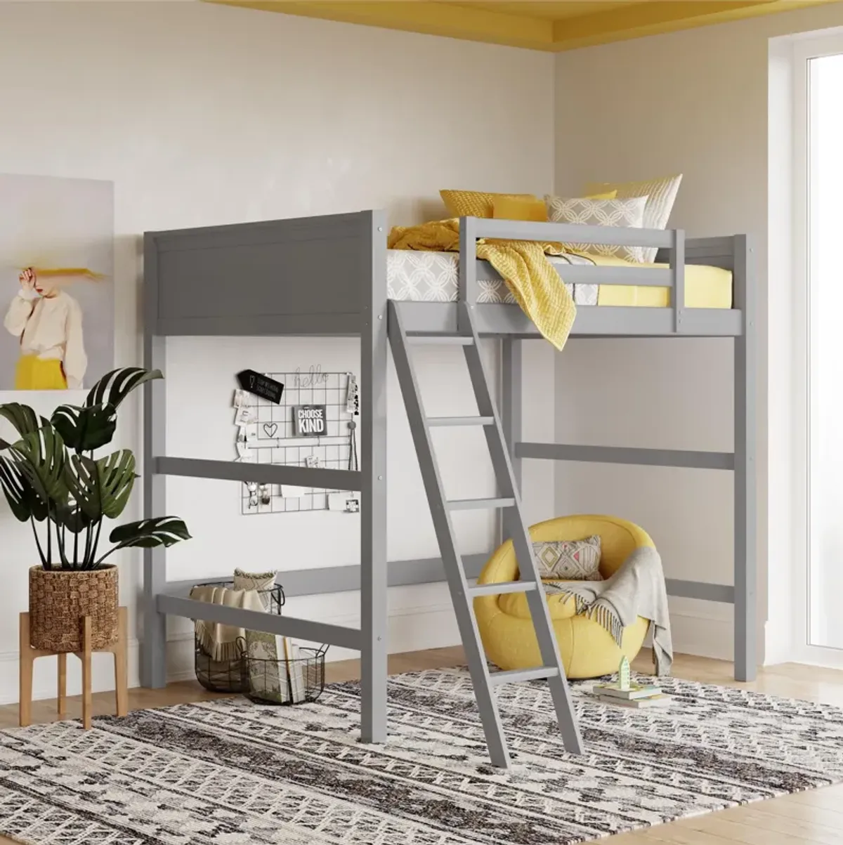 Denver Wooden Kids Loft Bed with Storage Space