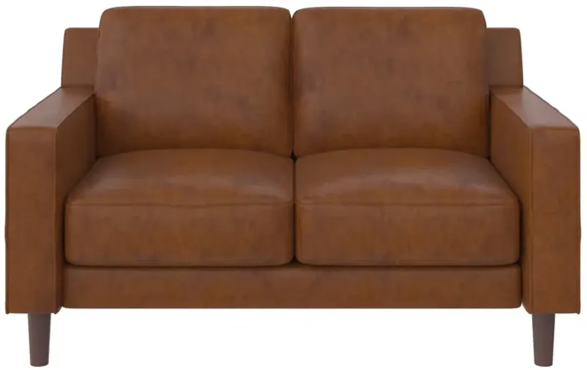 Brynn Fabric Upholstered 2 Seater Sofa with Wood Legs