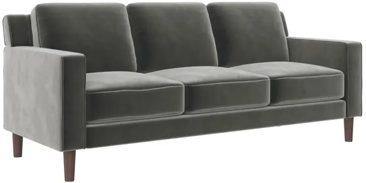 Brynn Fabric Upholstered 3 Seater Sofa with Wood Legs