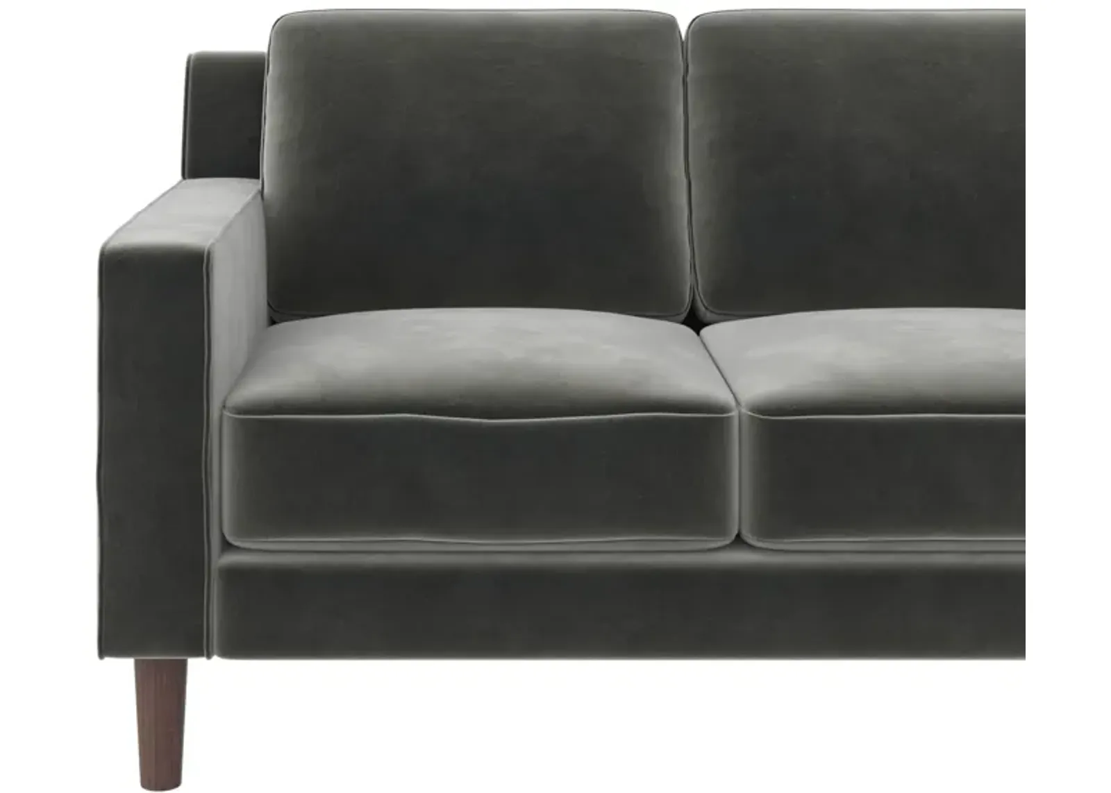 Brynn Fabric Upholstered 3 Seater Sofa with Wood Legs