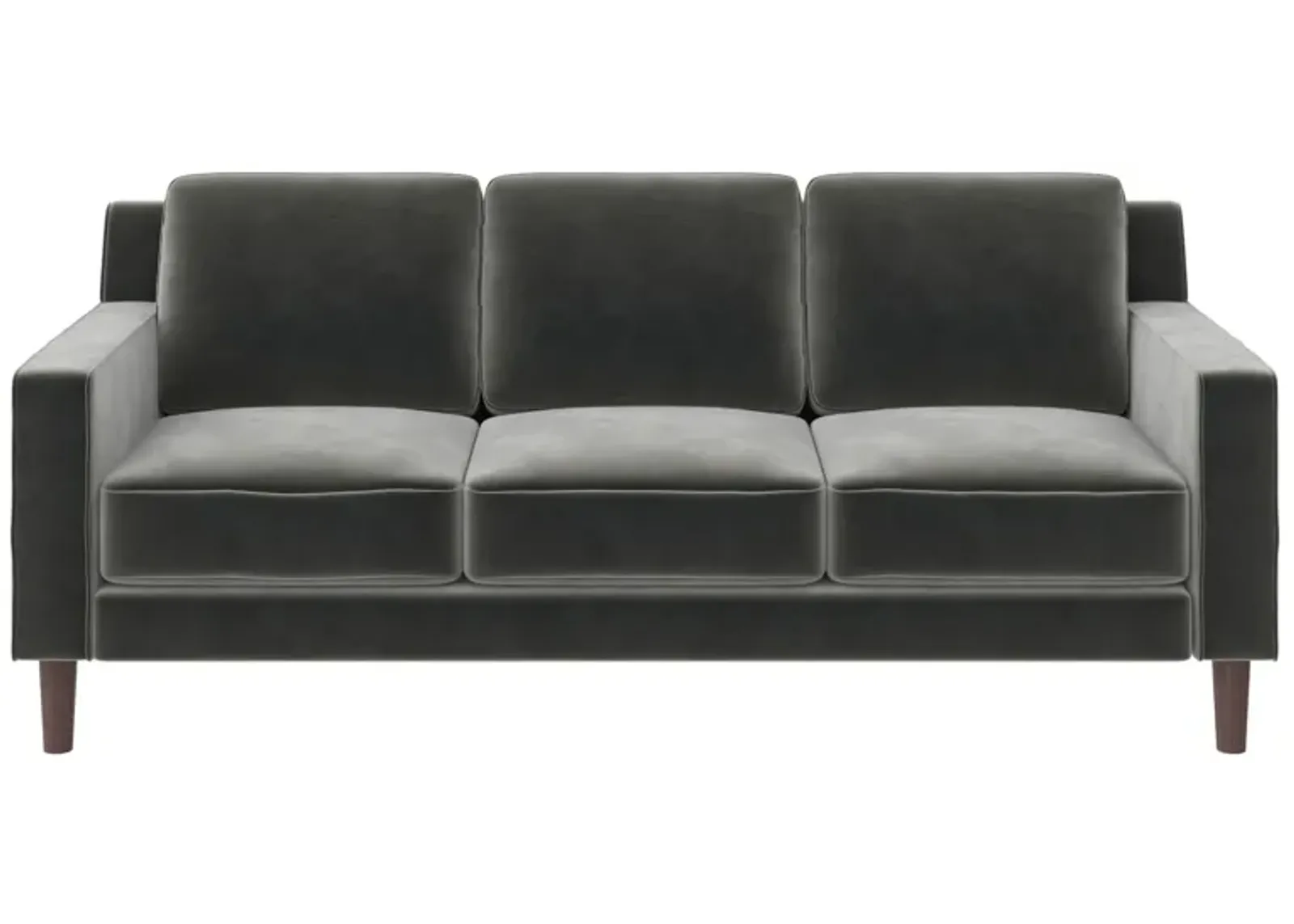 Brynn Fabric Upholstered 3 Seater Sofa with Wood Legs