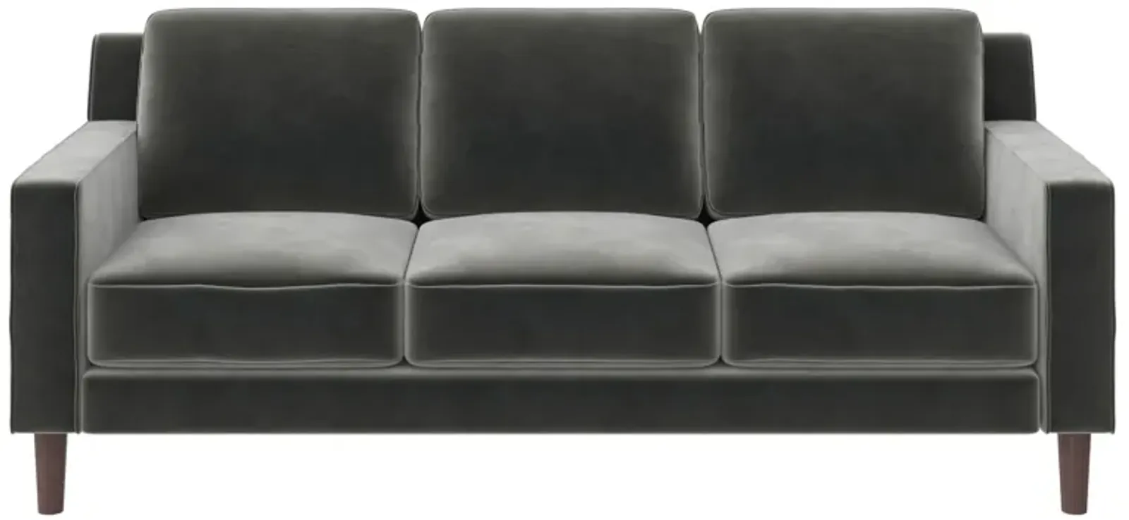 Brynn Fabric Upholstered 3 Seater Sofa with Wood Legs