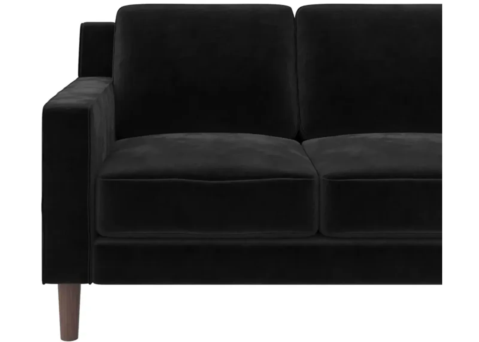 Brynn Fabric Upholstered 3 Seater Sofa with Wood Legs