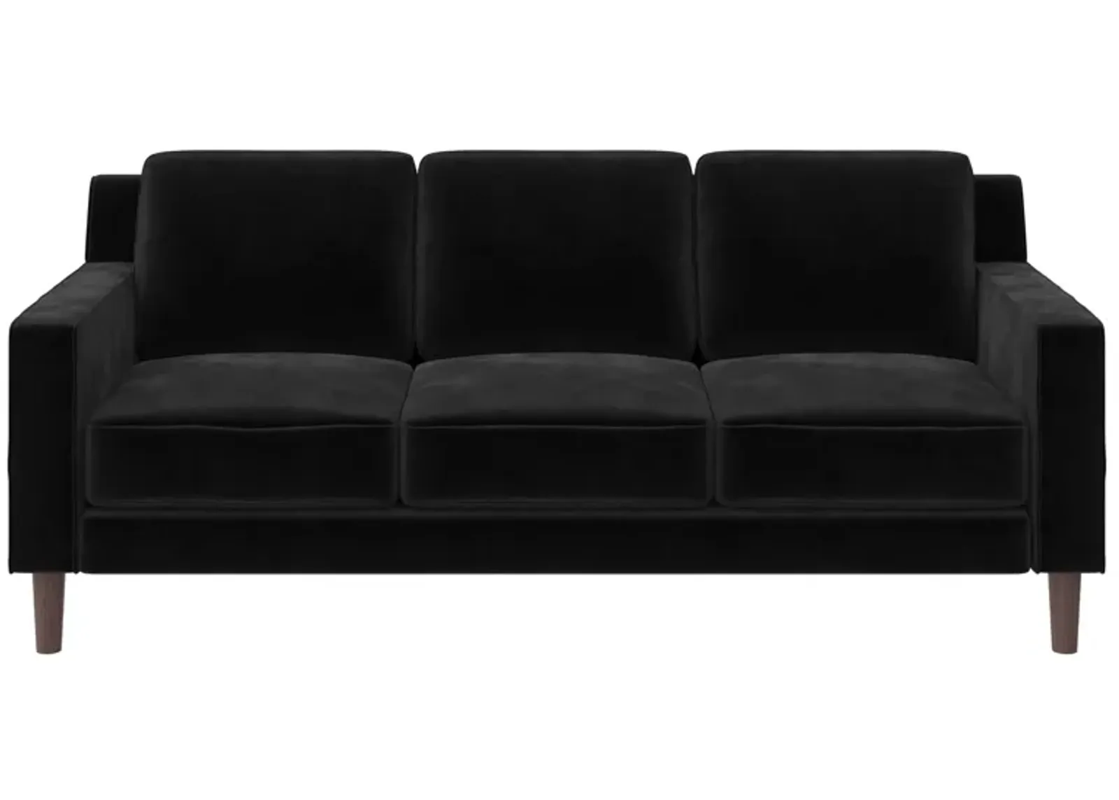 Brynn Fabric Upholstered 3 Seater Sofa with Wood Legs