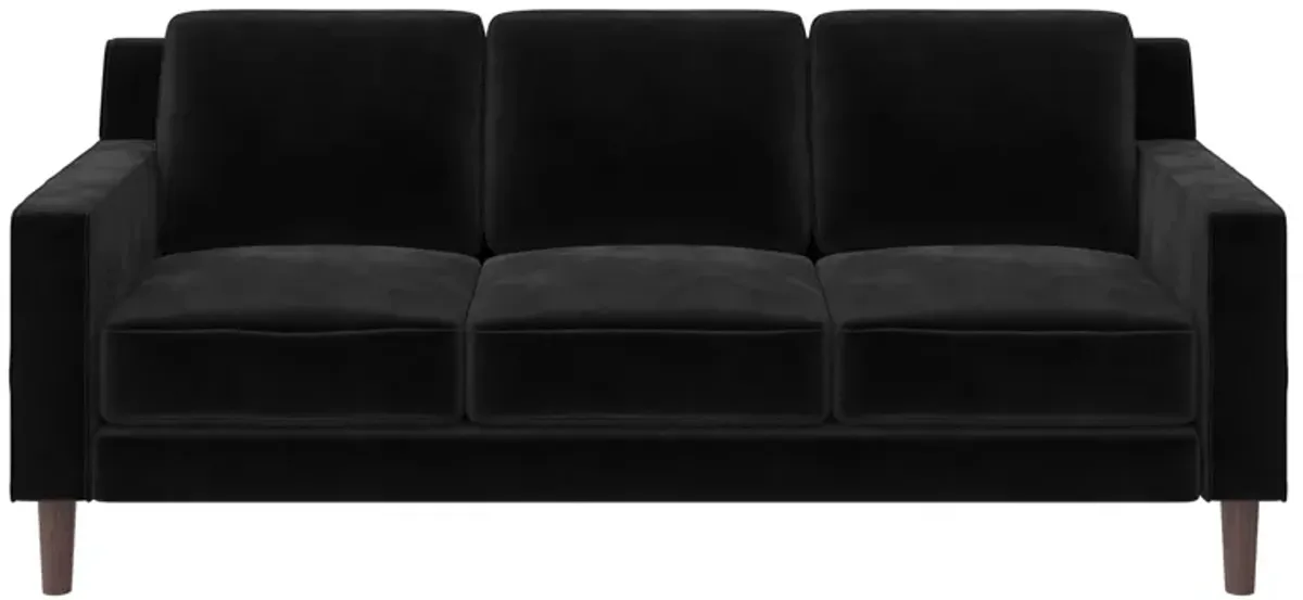 Brynn Fabric Upholstered 3 Seater Sofa with Wood Legs