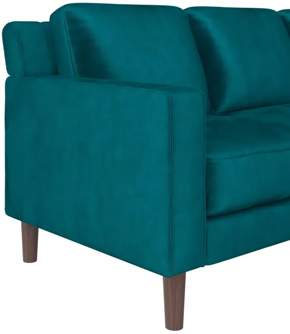 Brynn Fabric Upholstered 3 Seater Sofa with Wood Legs