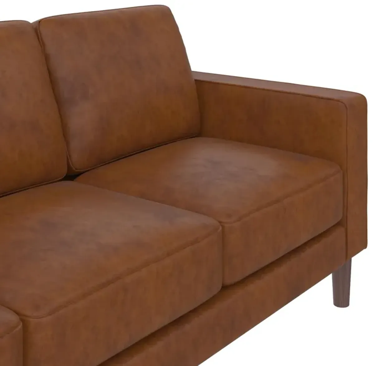 Brynn Fabric Upholstered 3 Seater Sofa with Wood Legs