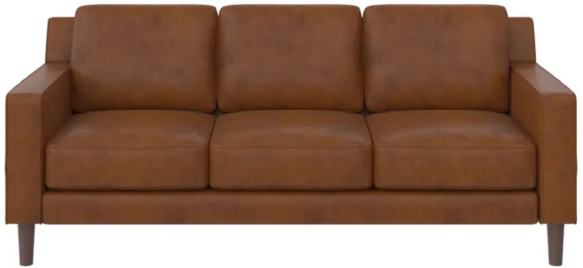 Brynn Fabric Upholstered 3 Seater Sofa with Wood Legs