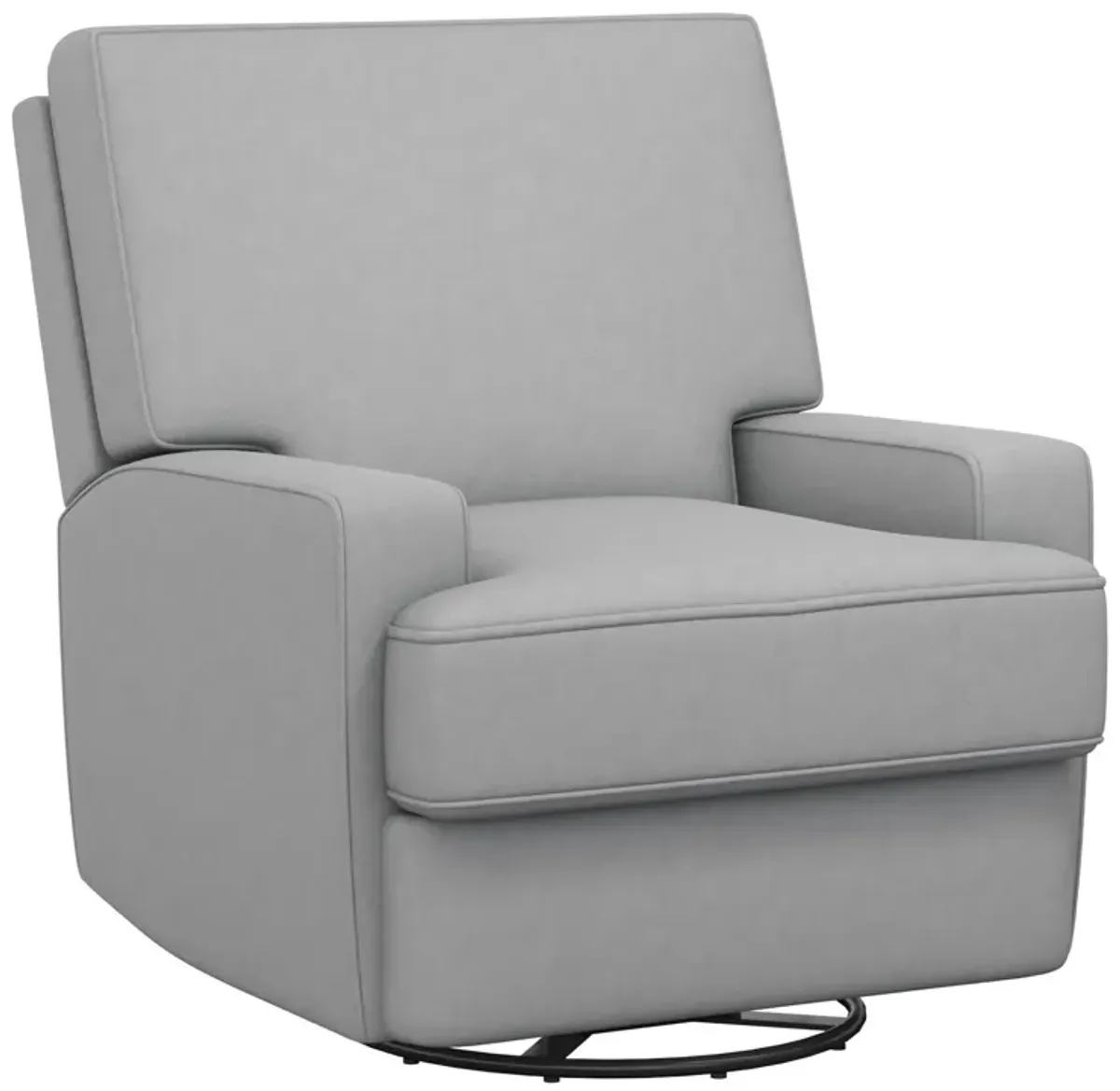 Rylan Upholstered Swivel Glider Recliner Chair with Square Back