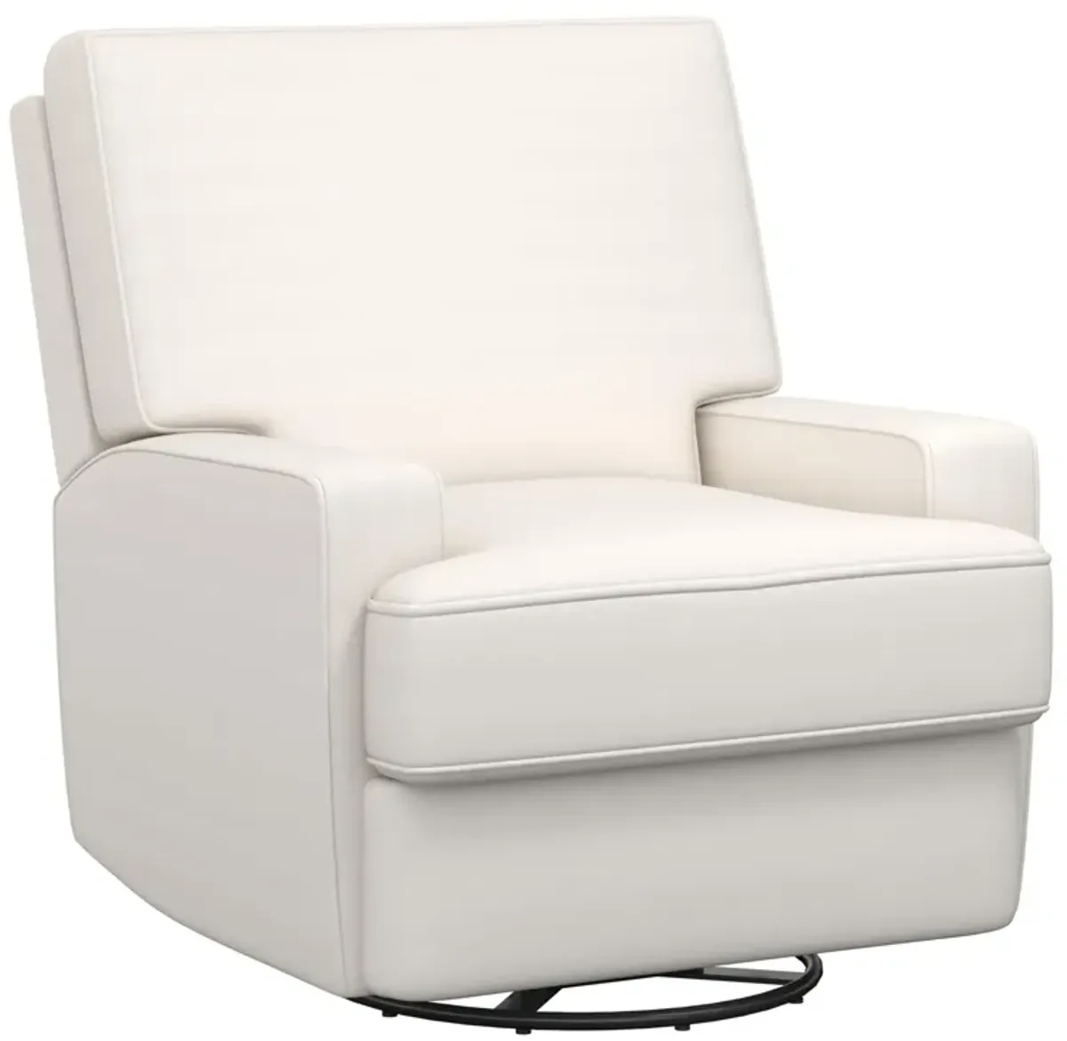 Rylan Upholstered Swivel Glider Recliner Chair with Square Back