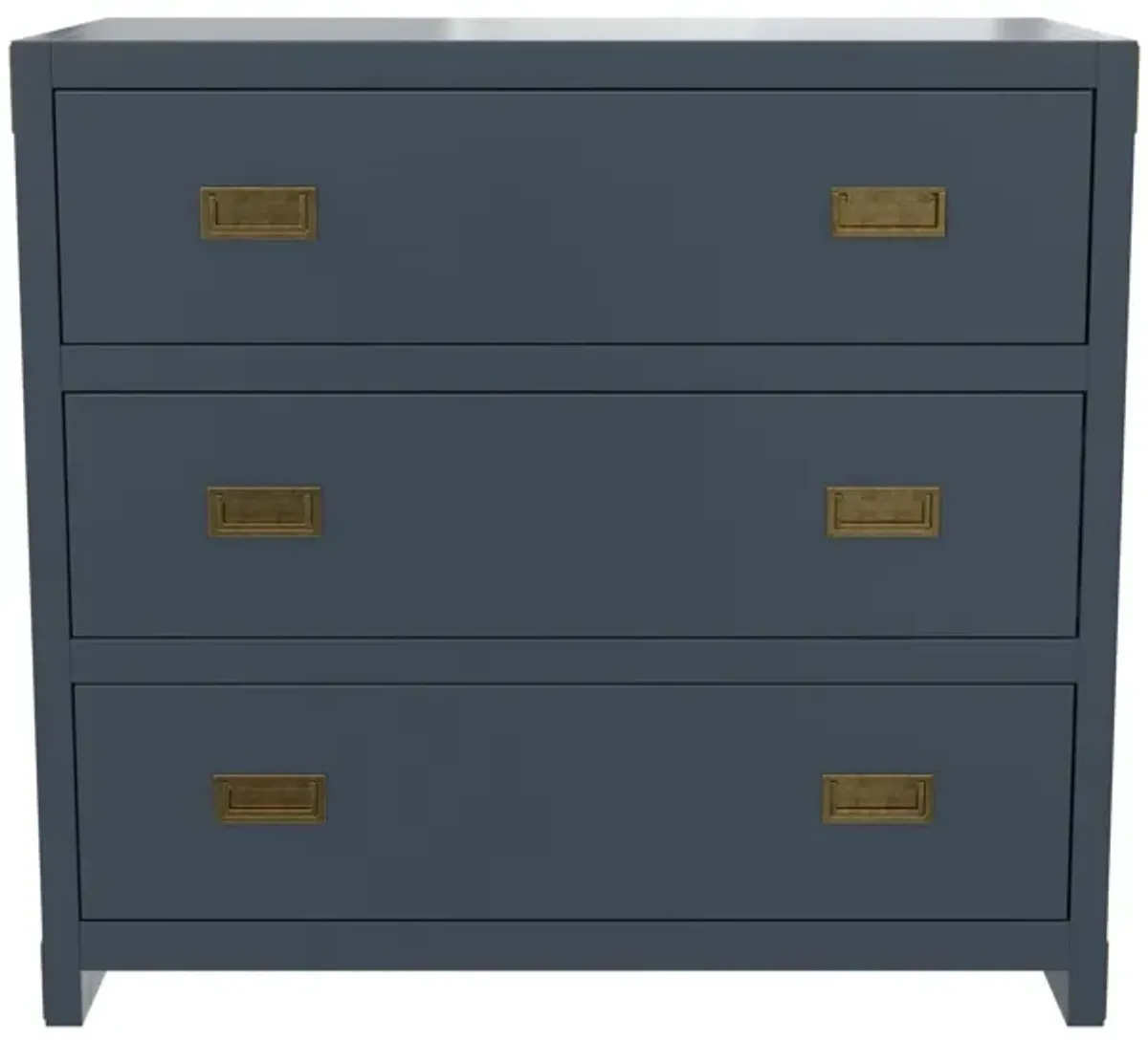 Miles 3-Drawer Wood Dresser with Brass Handles