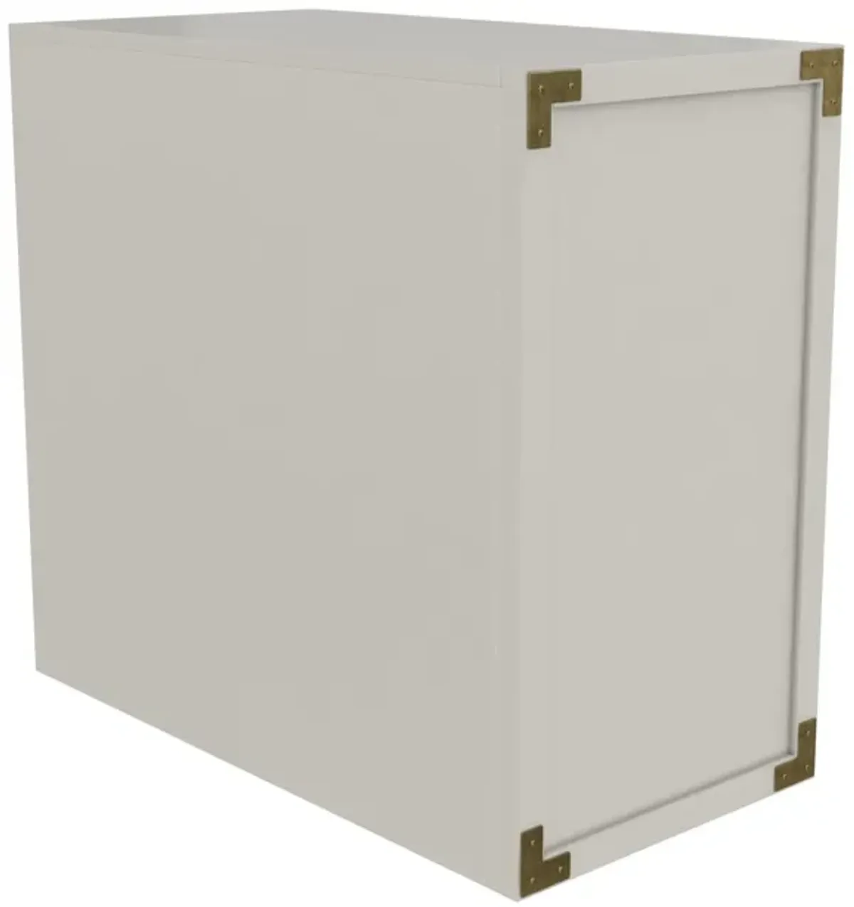 Miles 3-Drawer Wood Dresser with Brass Handles