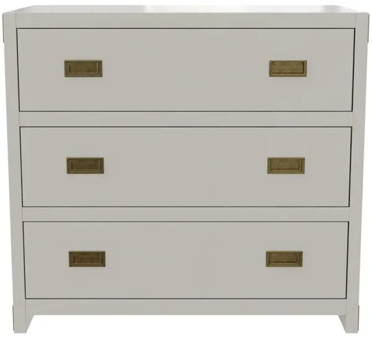 Miles 3-Drawer Wood Dresser with Brass Handles