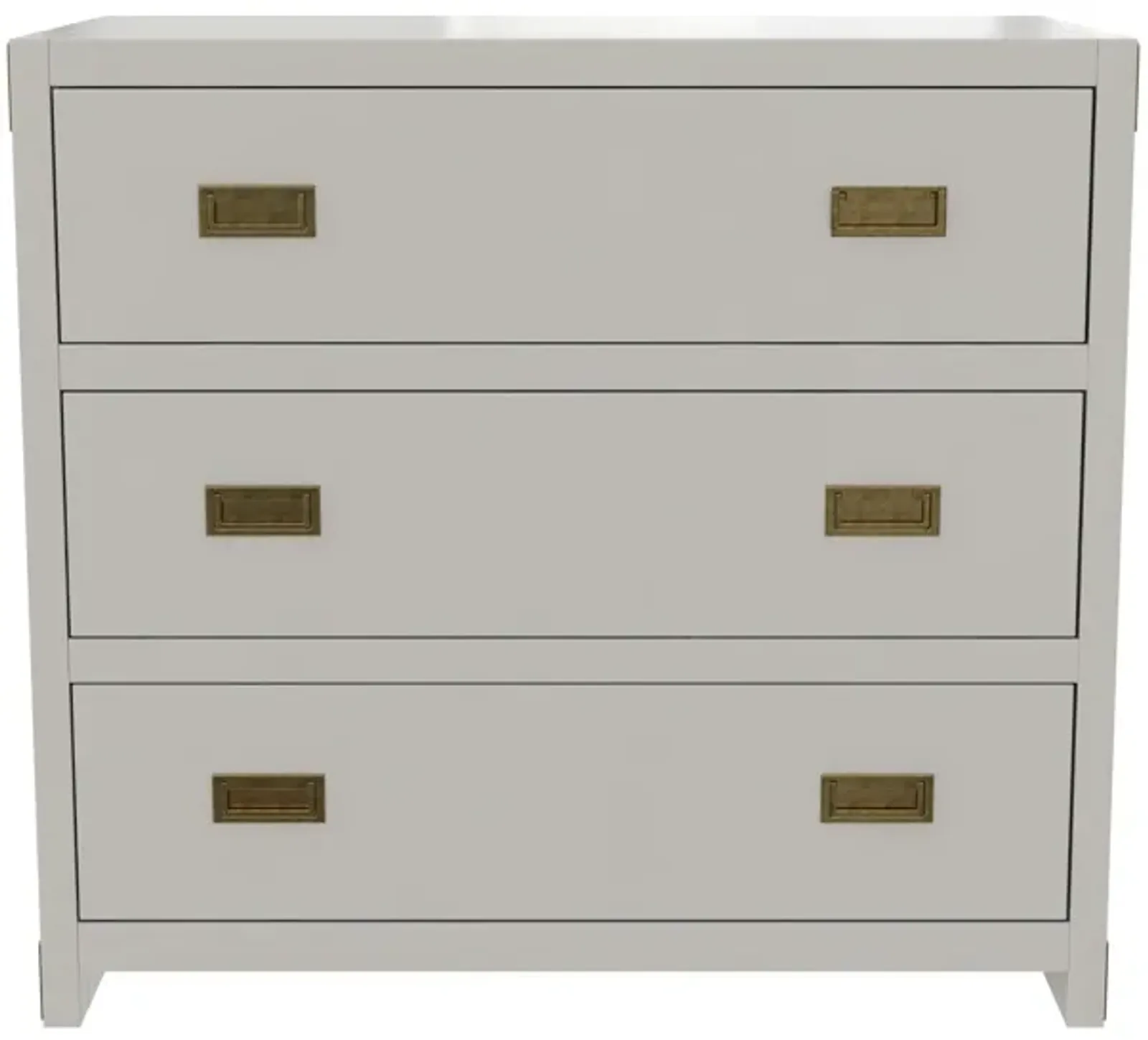 Miles 3-Drawer Wood Dresser with Brass Handles