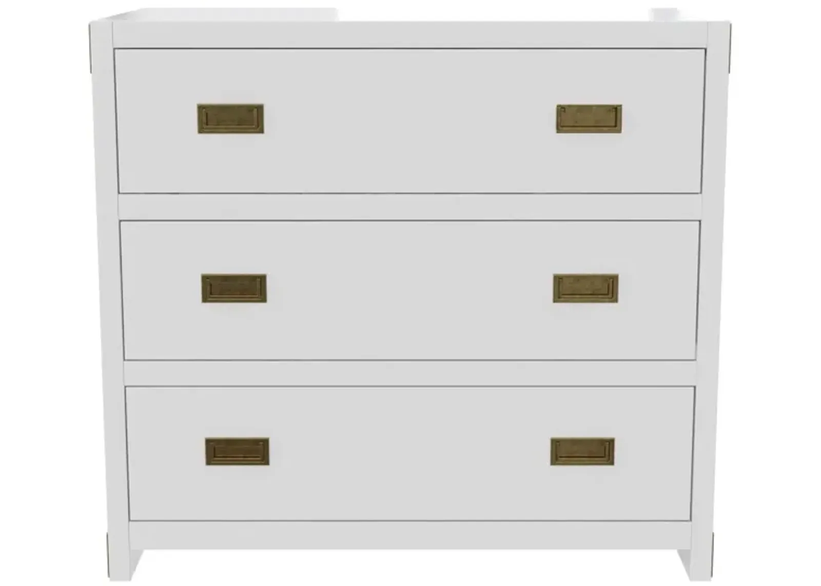 Miles 3-Drawer Wood Dresser with Brass Handles