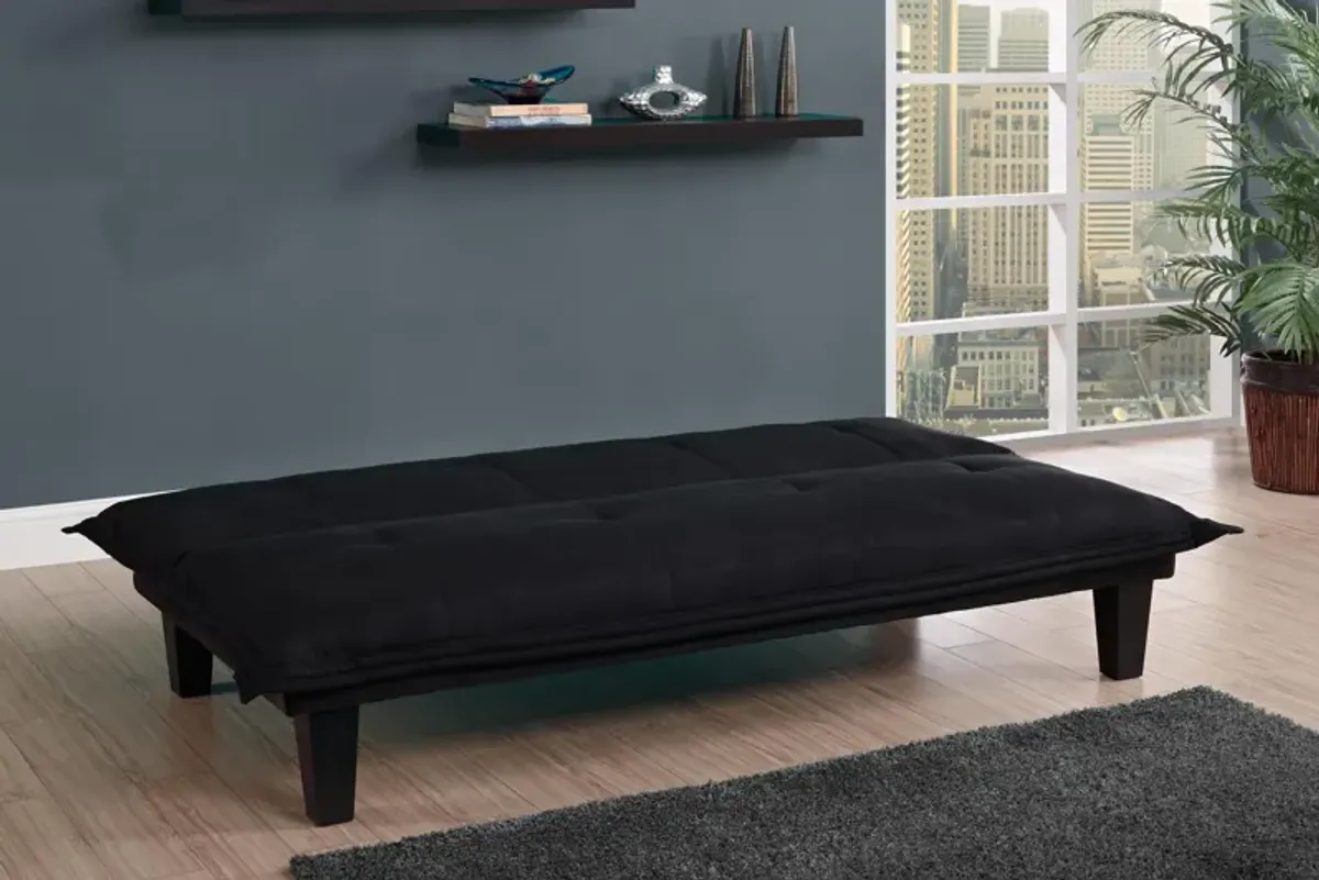 Lodge Microfiber Upholstered Futon with Extra-Padded Seats