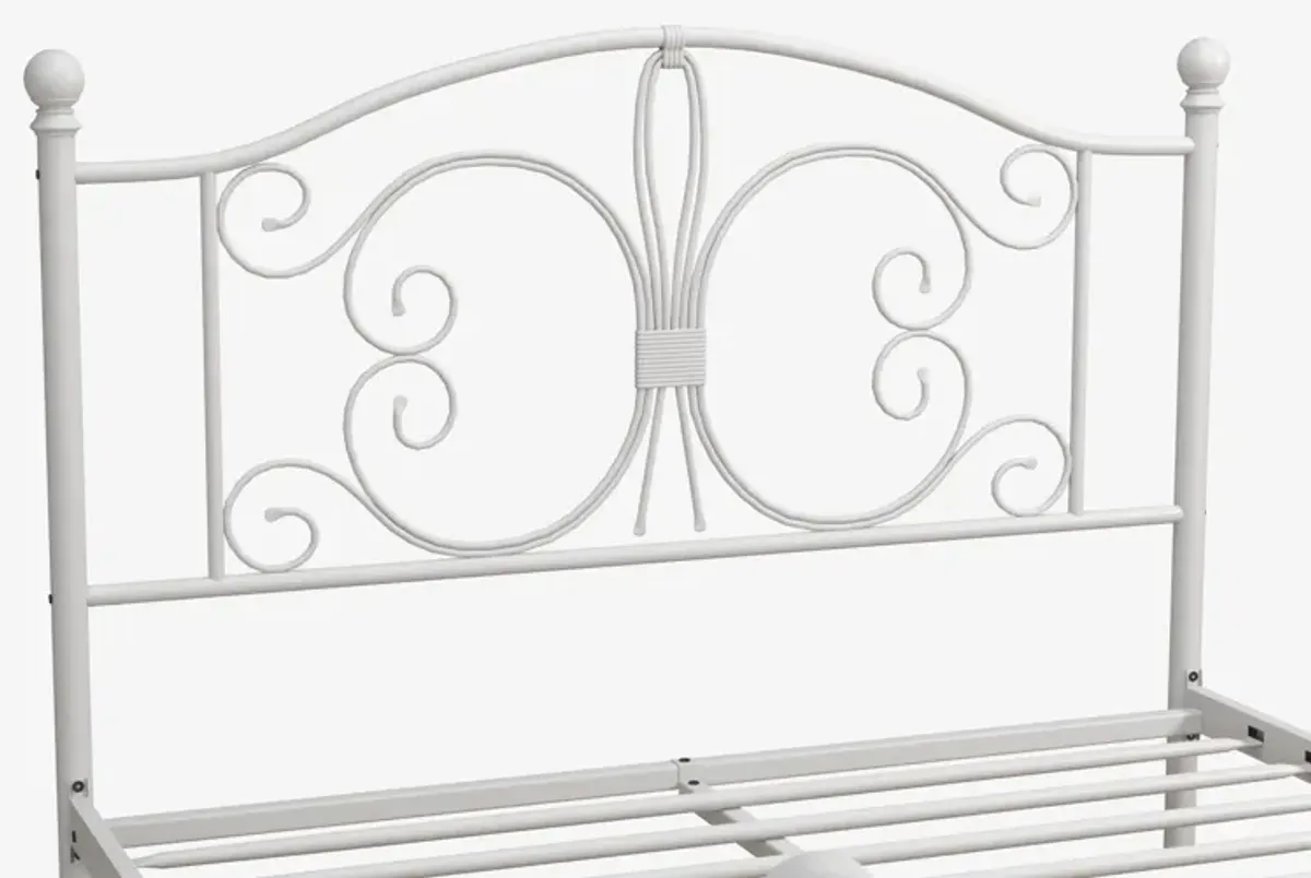 Ballard Victorian Metal Bed with Secured Metal Slats