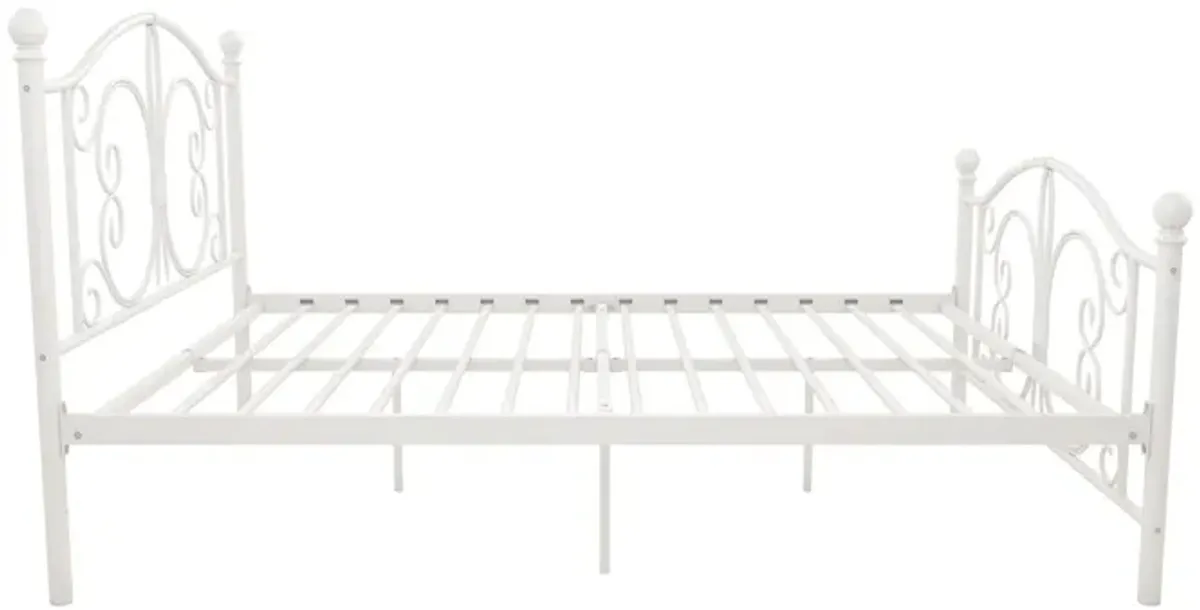 Ballard Victorian Metal Bed with Secured Metal Slats