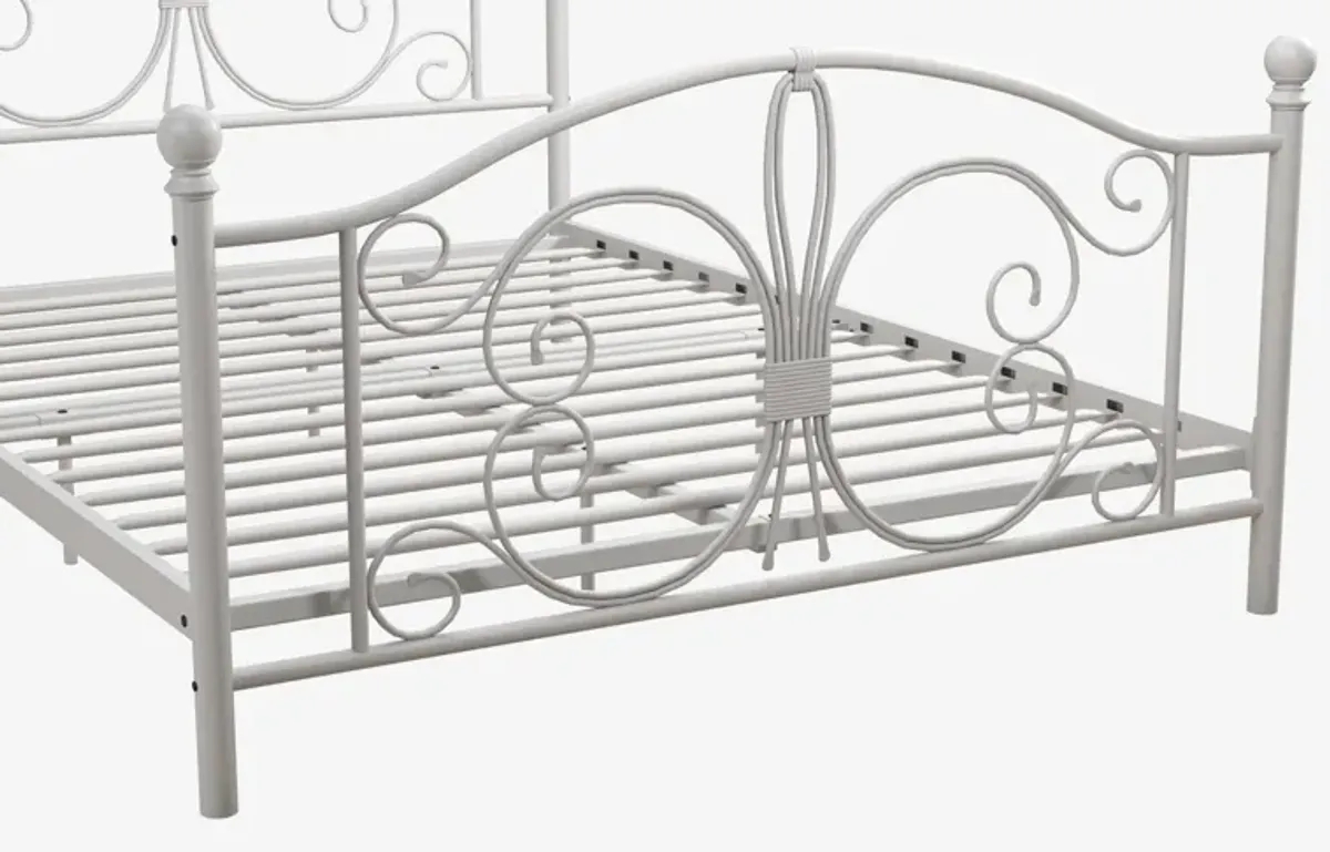 Ballard Victorian Metal Bed with Secured Metal Slats