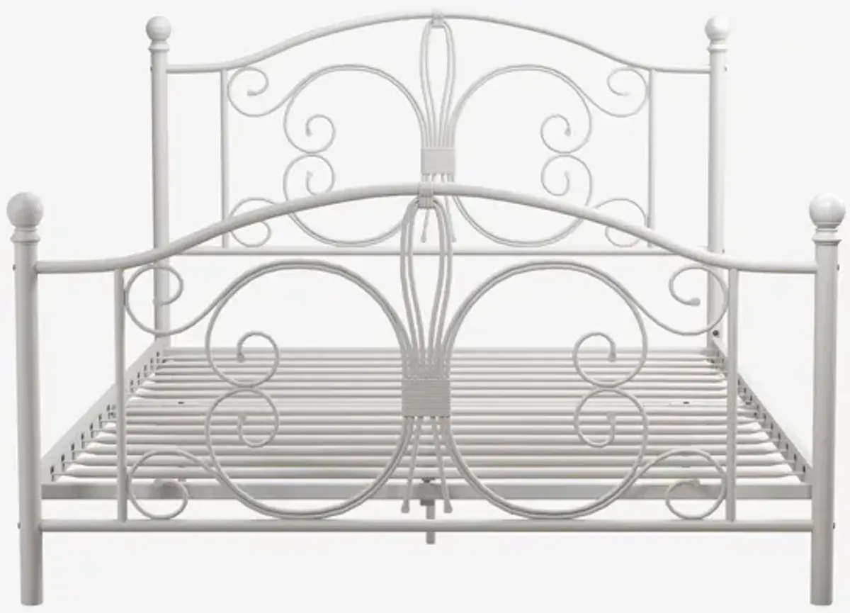 Ballard Victorian Metal Bed with Secured Metal Slats