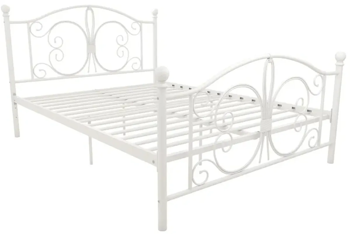 Ballard Victorian Metal Bed with Secured Metal Slats