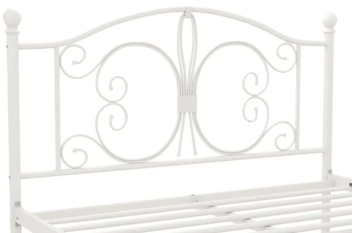 Ballard Victorian Metal Bed with Secured Metal Slats