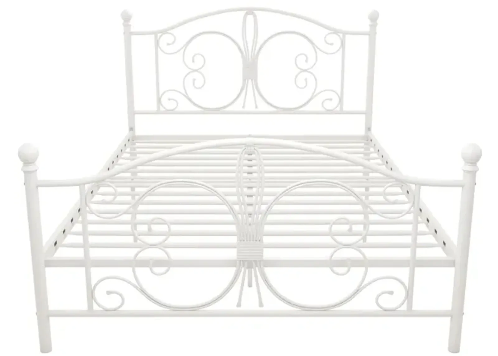 Ballard Victorian Metal Bed with Secured Metal Slats