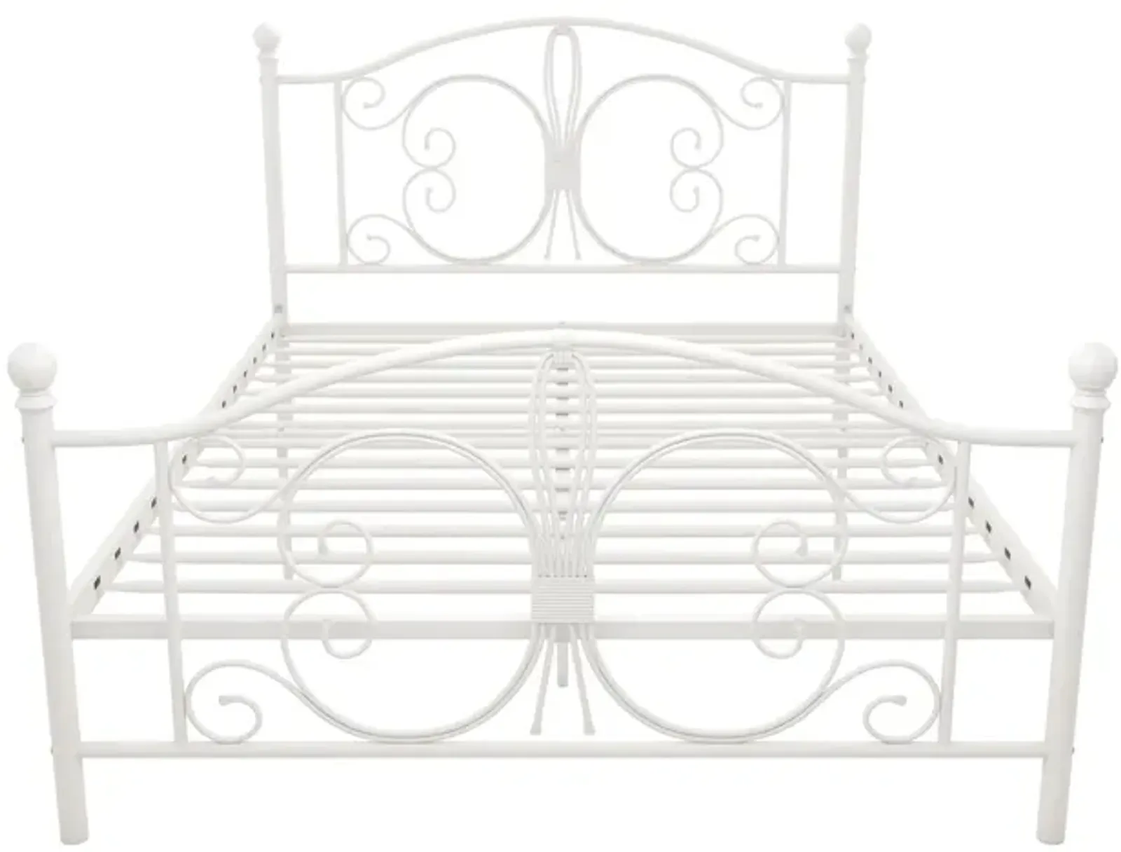 Ballard Victorian Metal Bed with Secured Metal Slats