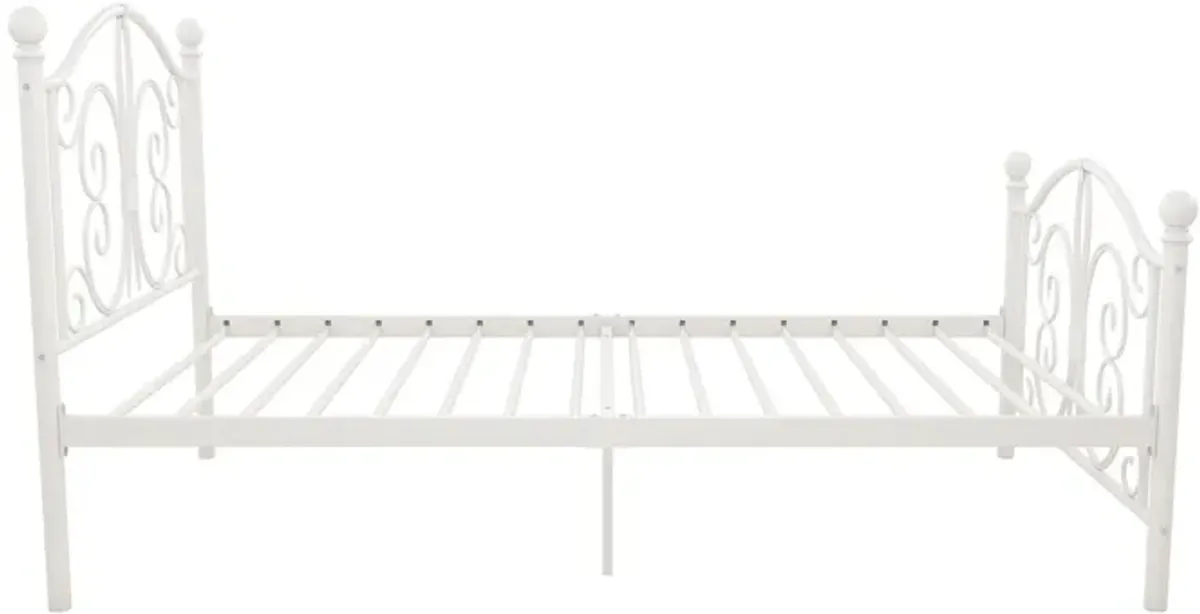 Ballard Victorian Metal Bed with Secured Metal Slats