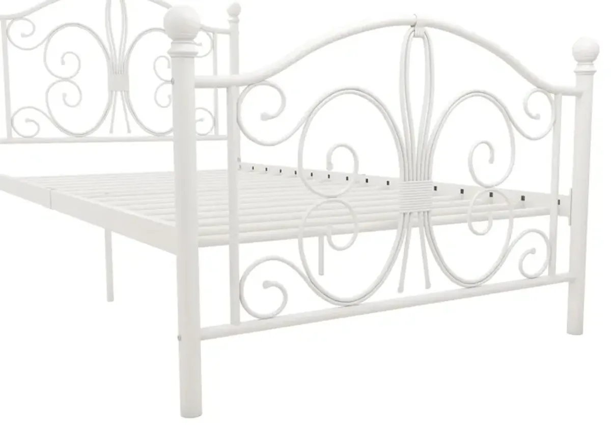 Ballard Victorian Metal Bed with Secured Metal Slats