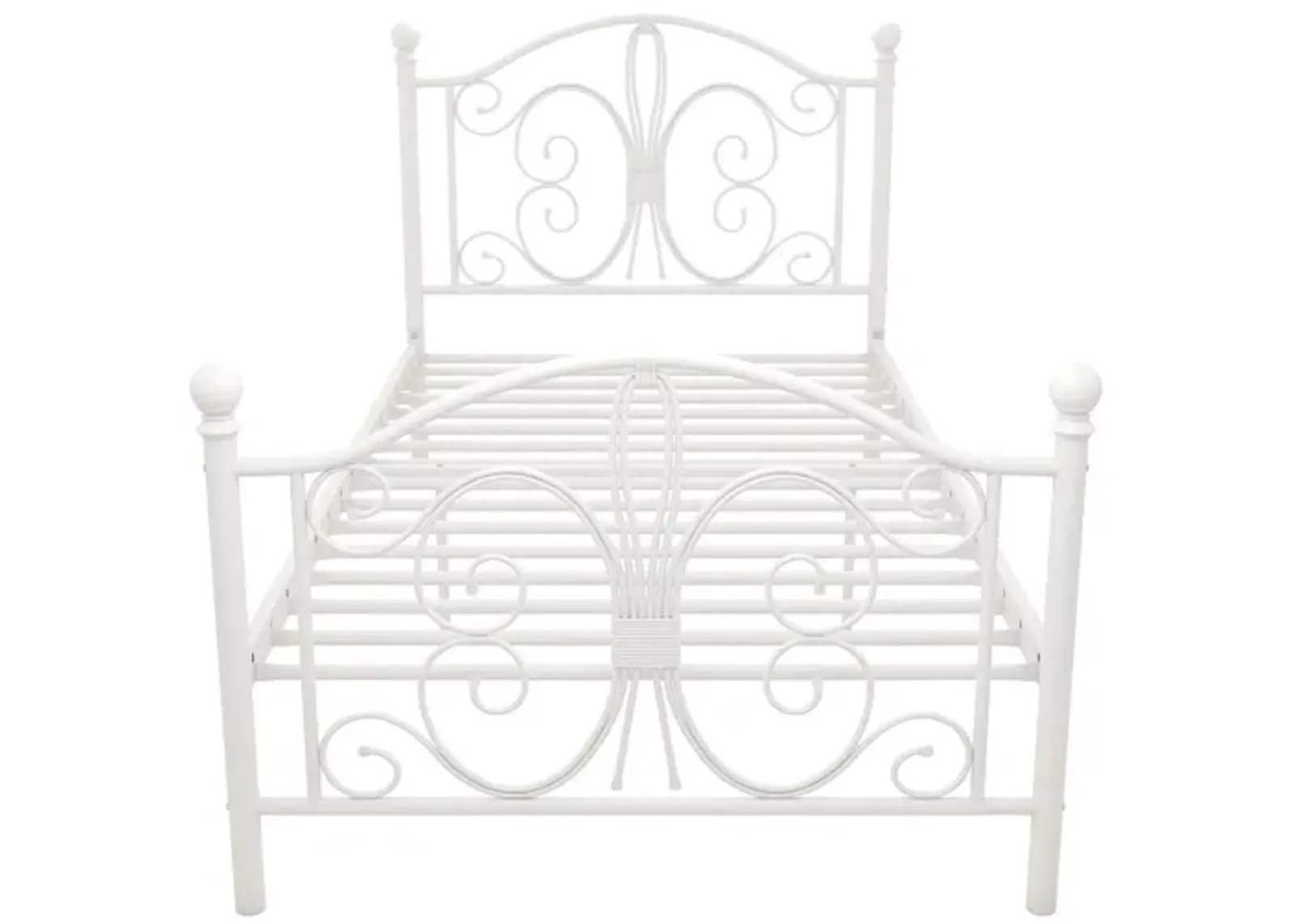 Ballard Victorian Metal Bed with Secured Metal Slats