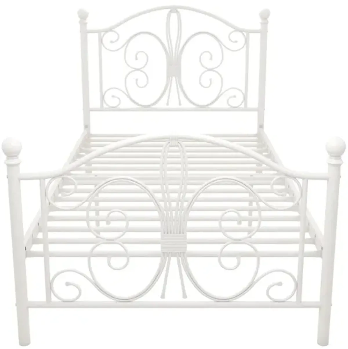 Ballard Victorian Metal Bed with Secured Metal Slats