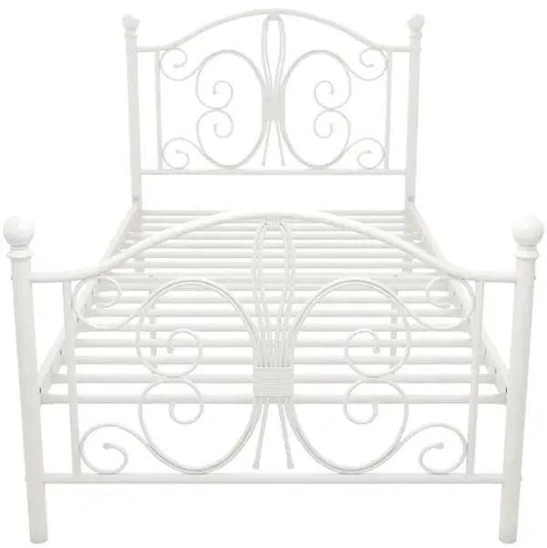 Ballard Victorian Metal Bed with Secured Metal Slats