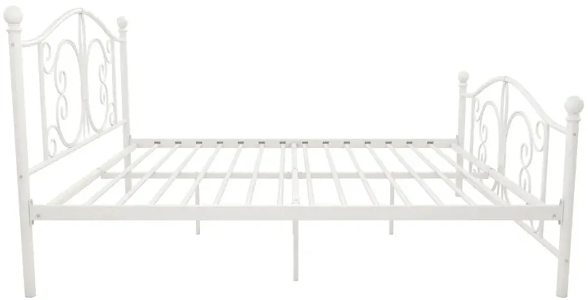 Ballard Victorian Metal Bed with Secured Metal Slats