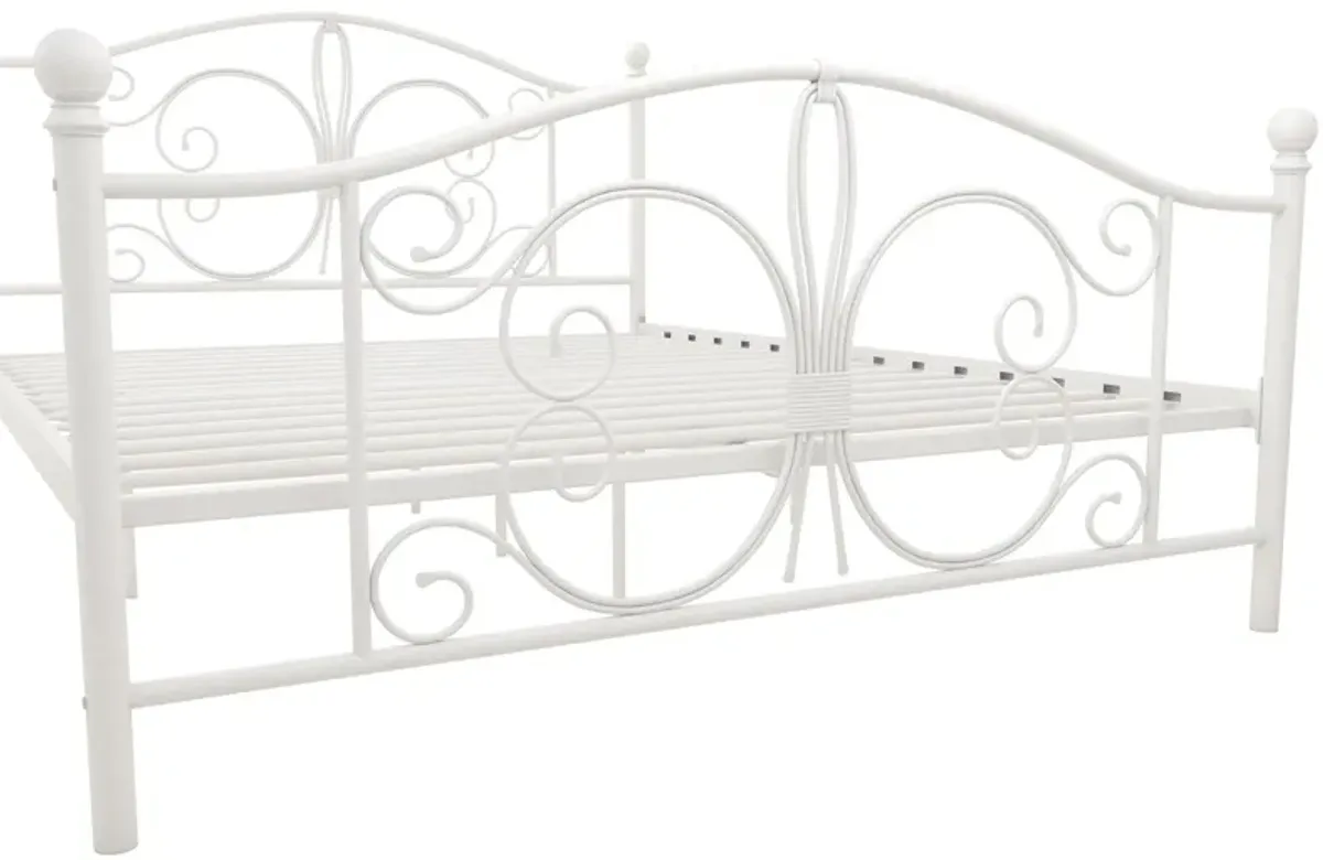 Ballard Victorian Metal Bed with Secured Metal Slats