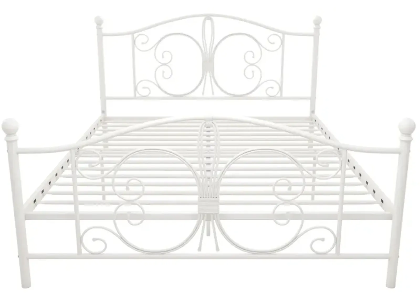 Ballard Victorian Metal Bed with Secured Metal Slats