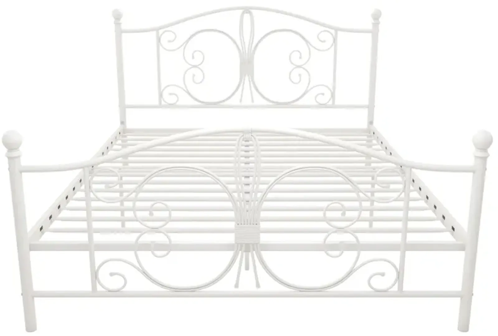 Ballard Victorian Metal Bed with Secured Metal Slats