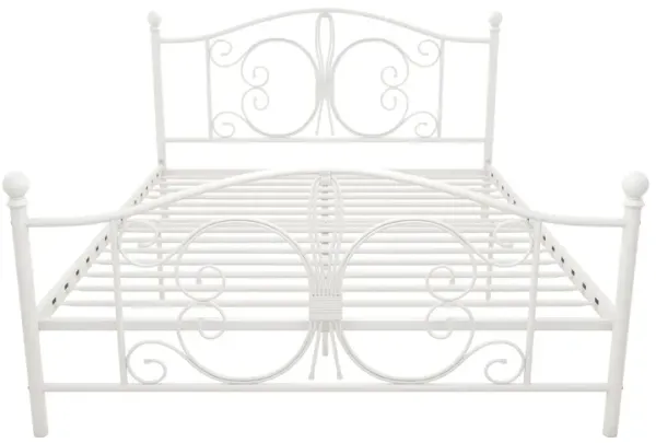 Ballard Victorian Metal Bed with Secured Metal Slats