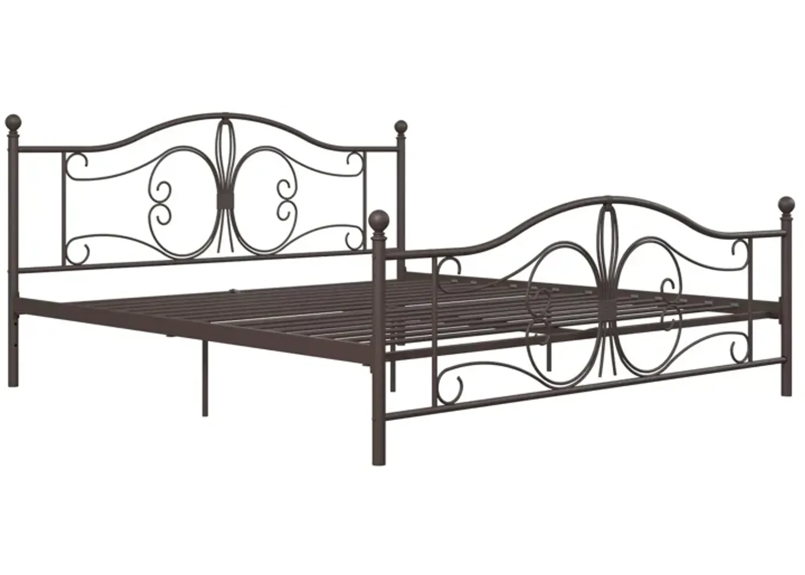 Ballard Victorian Metal Bed with Secured Metal Slats