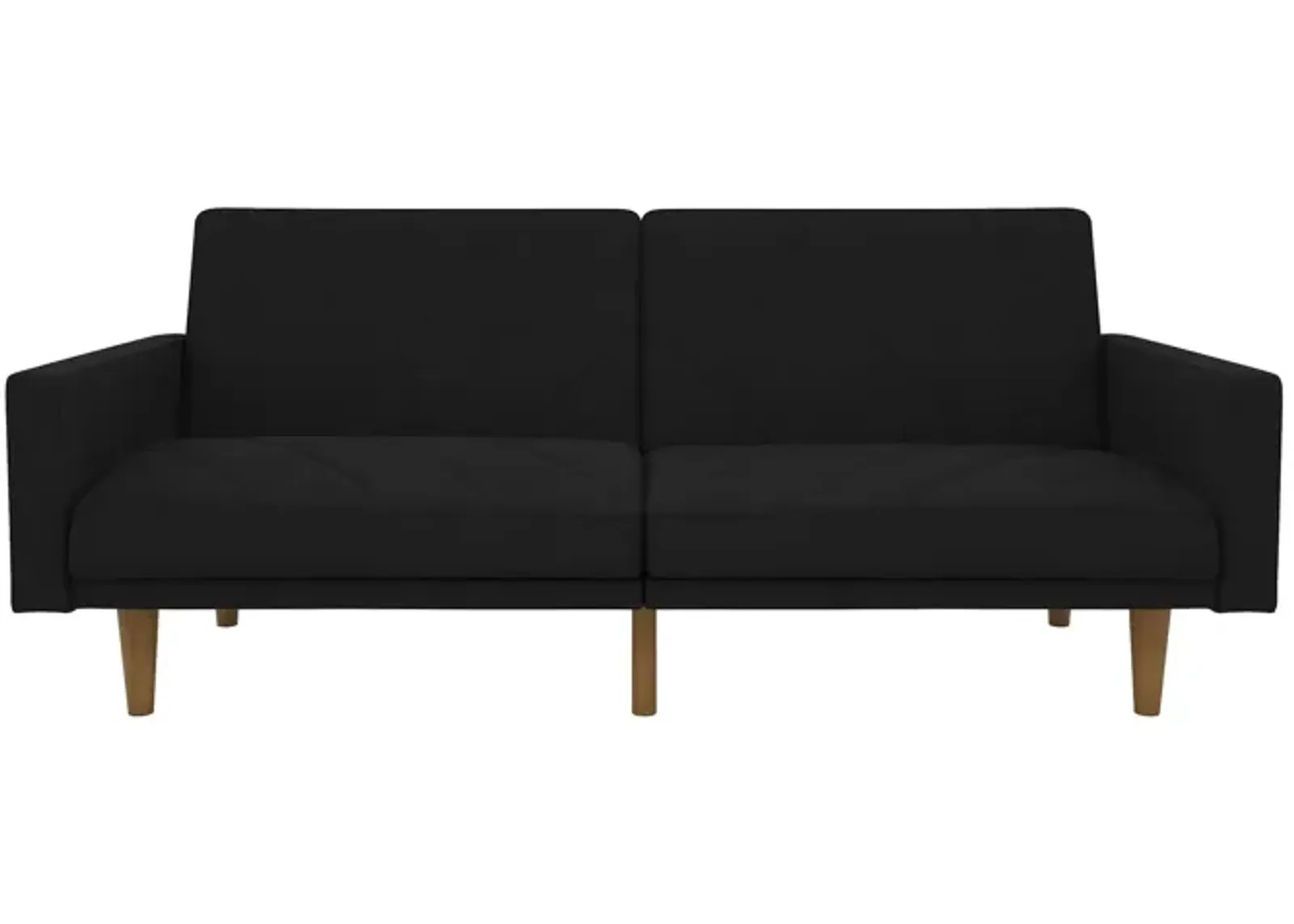 Paxson Futon with Solid Wood Legs and Diagonal Design