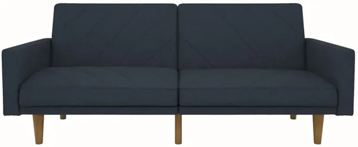 Paxson Futon with Solid Wood Legs and Diagonal Design